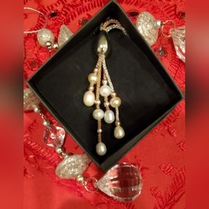 Vintage Sterling Silver Pearl Necklace
